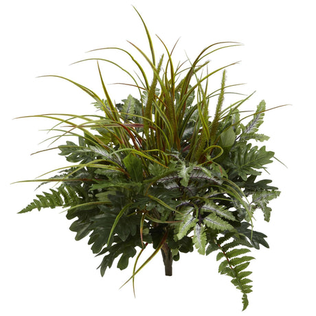 28” Mix Greens Artificial Plant (Set of 2)-Parc Decor