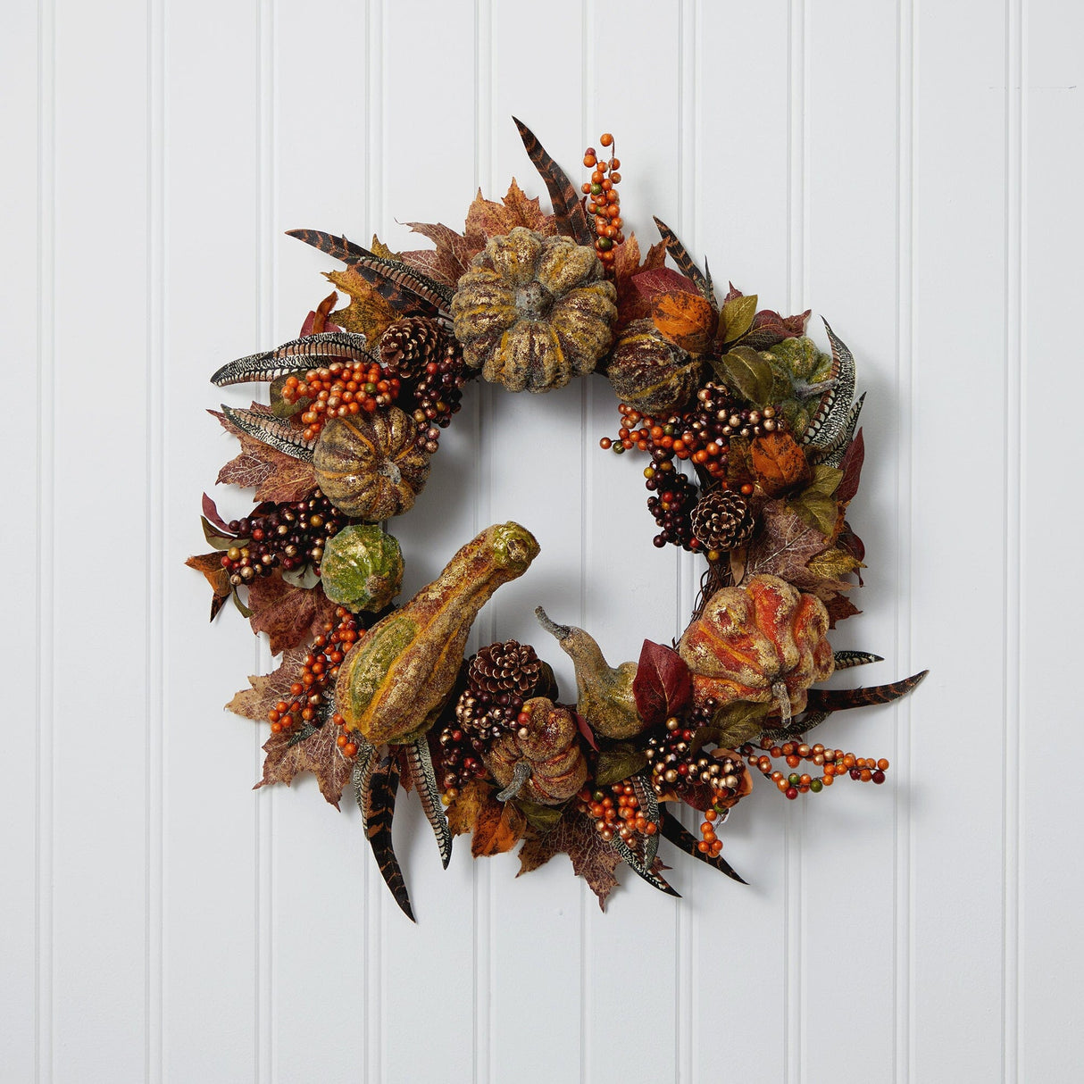28" Autumn Pumpkin Wreath-Wreath-Parc Decor