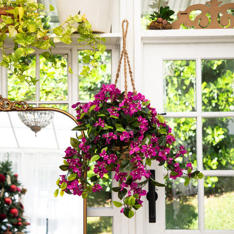 28” Bougainvillea Hanging Basket UV (Indoor/Outdoor)