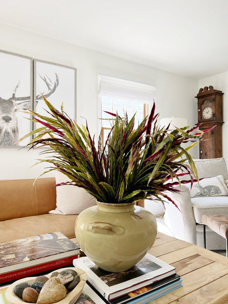 28” Fall Vanilla Grass Artificial Plant (Set of 3)-Stem-Parc Decor