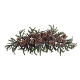 28” Iced Pine Cone Swag-Swag-Parc Decor