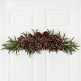 28” Iced Pine Cone Swag-Swag-Parc Decor