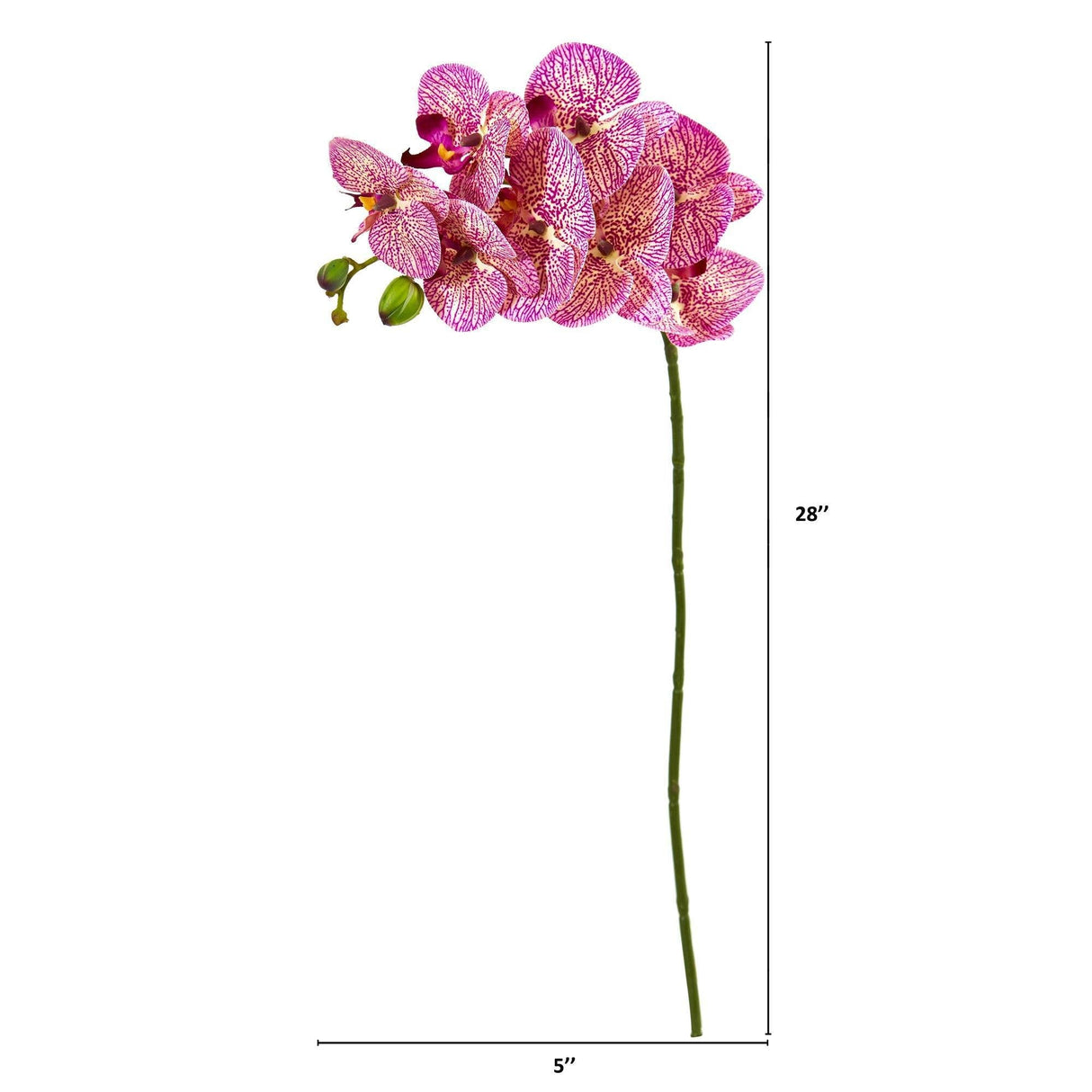 28” Orchid Phalaenopsis Artificial Flower Stem (Set of 6)-Stem-Parc Decor