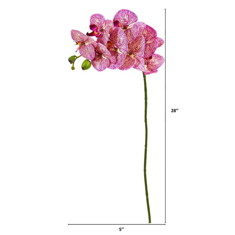 28” Orchid Phalaenopsis Artificial Flower Stem (Set of 6)-Stem-Parc Decor