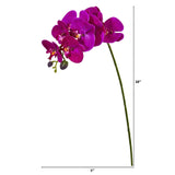 28” Orchid Phalaenopsis Artificial Flower Stem (Set of 6)-Stem-Parc Decor