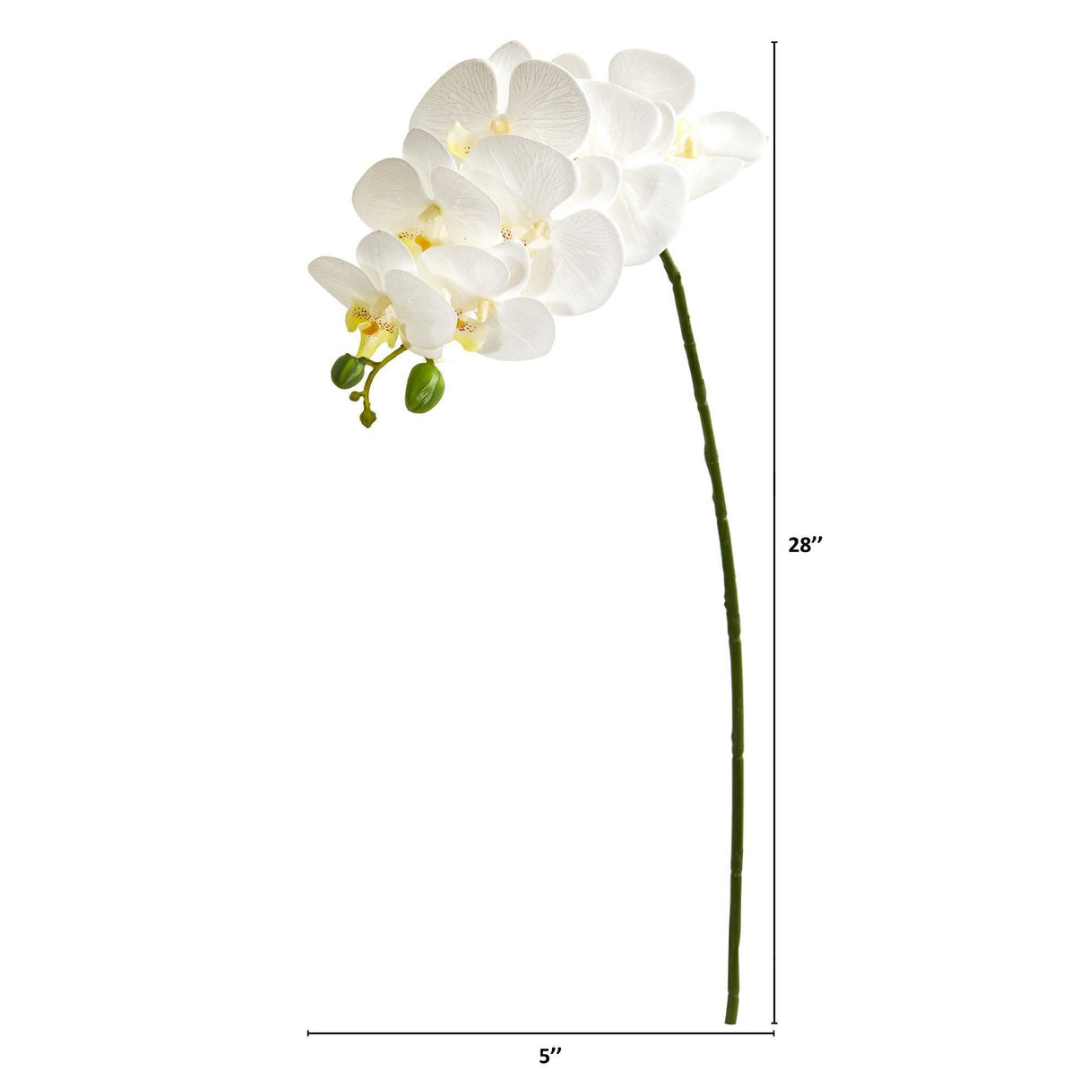 28” Orchid Phalaenopsis Artificial Flower Stem (Set of 6)-Stem-Parc Decor