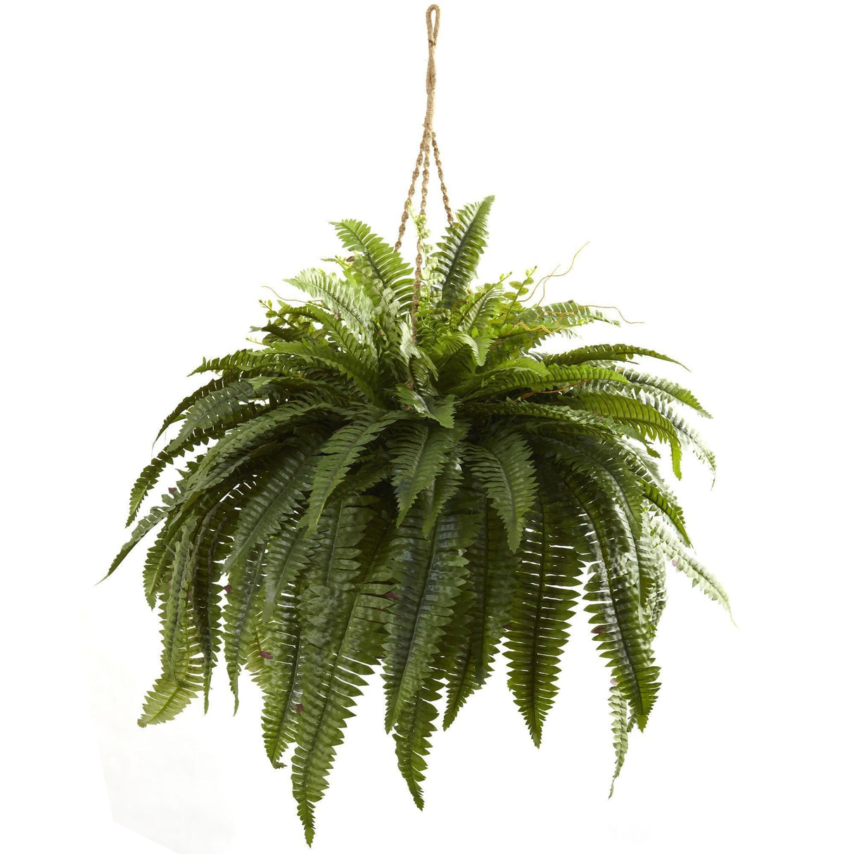 29" Artificial Double Giant Boston Fern Hanging Basket-Parc Decor