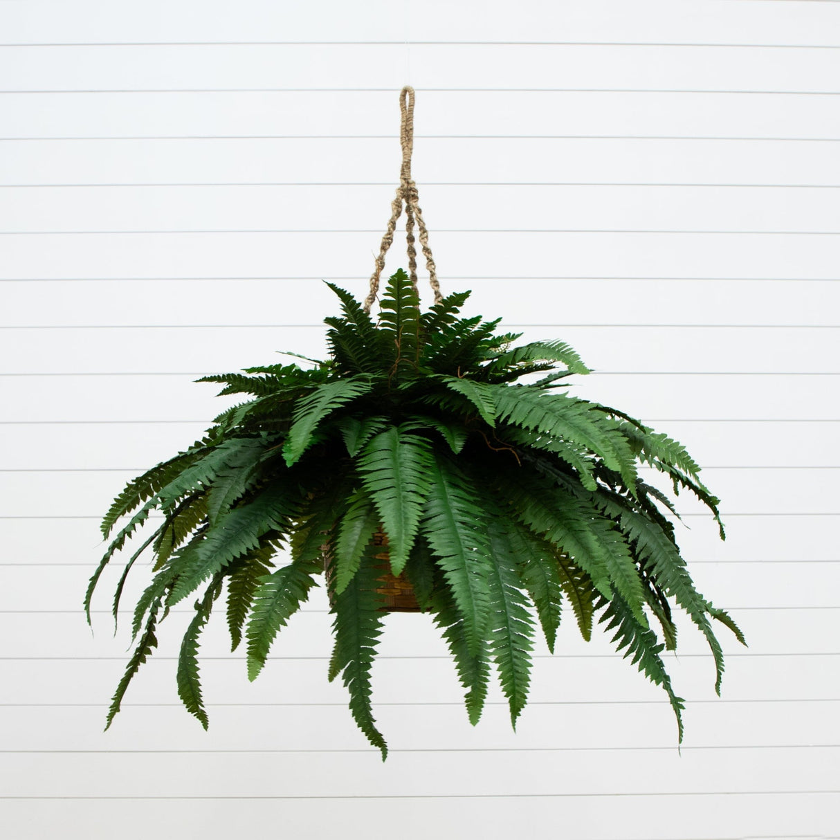 29" Artificial Double Giant Boston Fern Hanging Basket-Parc Decor