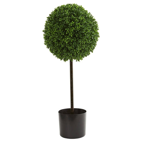 2.5’ Boxwood Ball Artificial Topiary Tree UV Resistant (Indoor/Outdoor)-Parc Decor