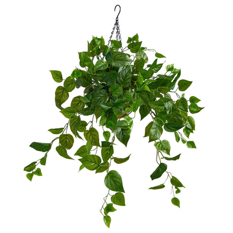 2.5’ Philodendron Artificial Plant in Hanging Basket-Parc Decor
