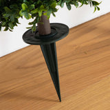2.5' UV Resistant Artificial Boxwood Plant with Integrated Ground Stake (Indoor/Outdoor) - Set of 2-Plant-Parc Decor