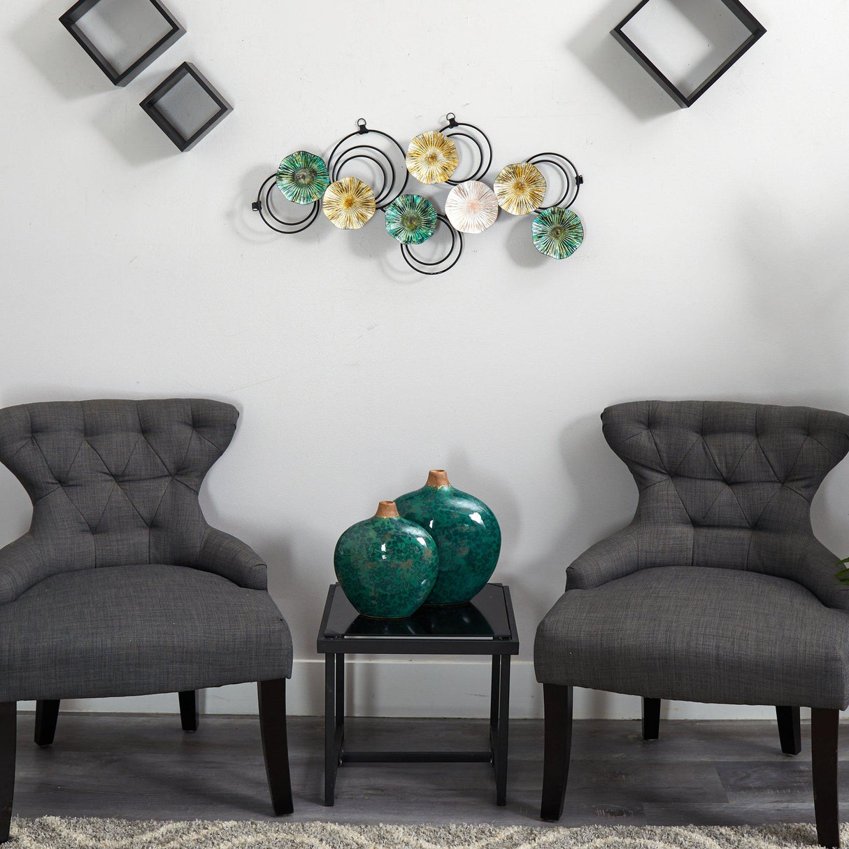 2.5’ x 1.5’ Scallop Design Metal Wall Art Decor-Parc Decor