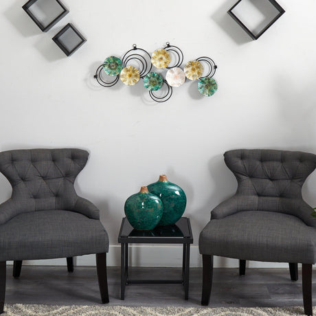 2.5' x 1.5' Scallop Design Metal Wall Art Decor-Parc Decor