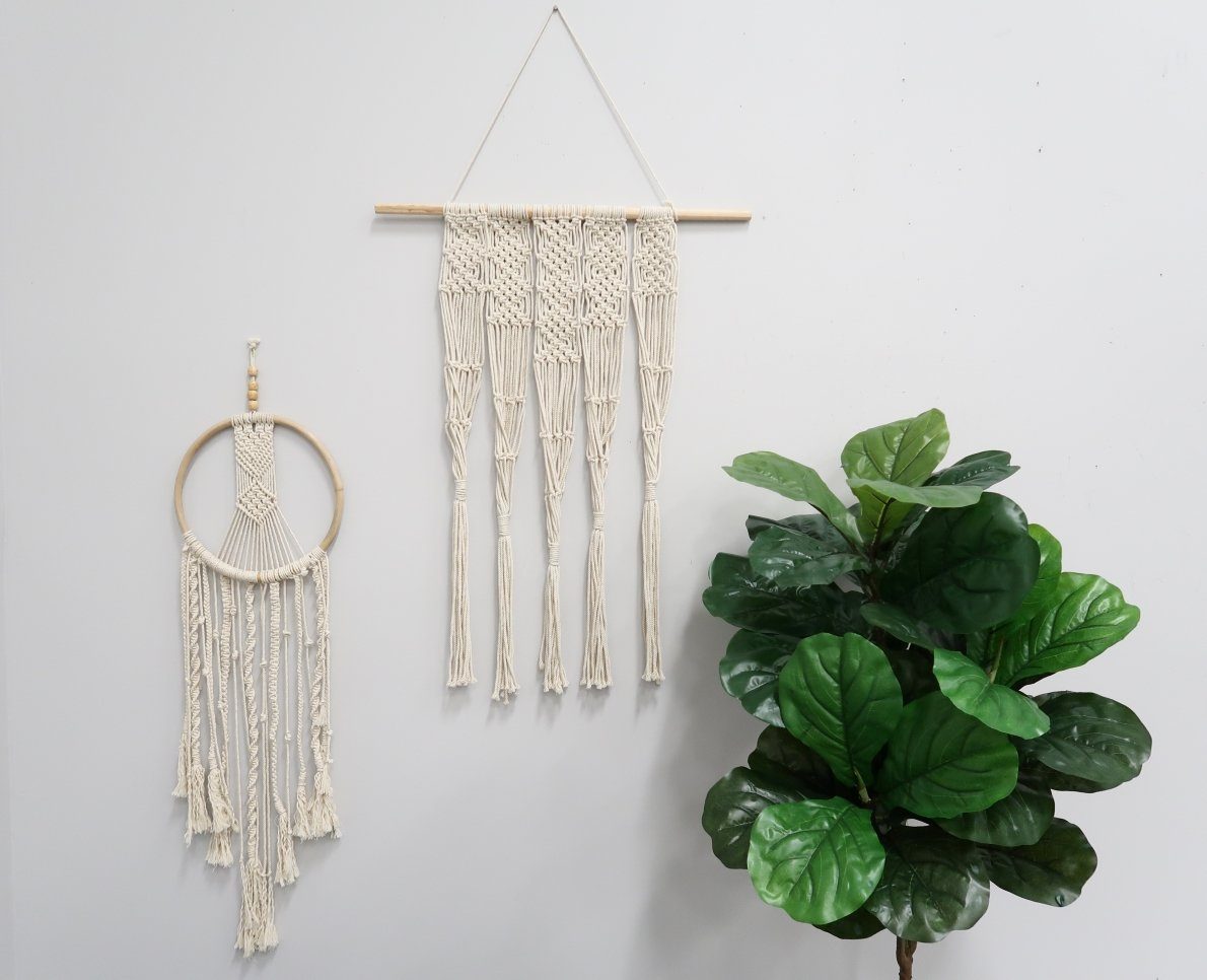 2.5’ x 2’ Hand Woven Macrame Wall Hanging Decor-Wall Decor-Parc Decor