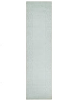 2.6x10 and 5x8 Hand Woven and Carved Silver and Gray Floral Art Silk Rug | KNT6
