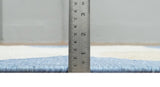 2x3 Beige and Blue Hand Knotted Modern Polka Dots Wool Rug