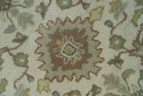 2x3 Brown and Beige Handmade Classic Vintage Design Wool Area Rug | TRDCP15723-Area Rug-Parc Decor