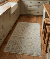 2x3 Hand Knotted Beige and Gray Traditional Persian Wool Rug