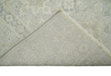 2x3 Hand Knotted Beige and Gray Traditional Persian Wool Rug