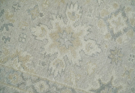2x3 Hand Knotted Beige, Ivory and Gray Traditional Persian Oushak Wool Rug | N3123-Area Rug-Parc Decor