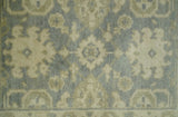 2x3 Hand Knotted Gray and Beige Traditional Oushak Wool Rug