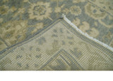 2x3 Hand Knotted Gray and Beige Traditional Oushak Wool Rug