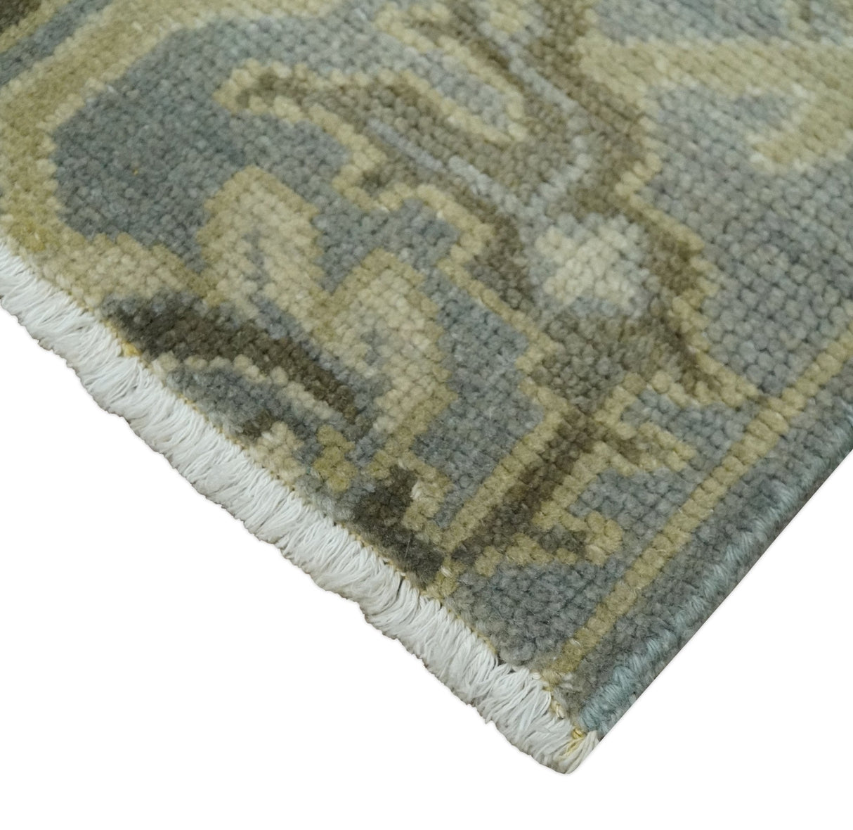 2x3 Hand Knotted Gray And Beige Traditional Persian Wool Rug