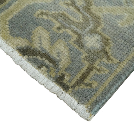 2x3 Hand Knotted Gray And Beige Traditional Persian Wool Rug