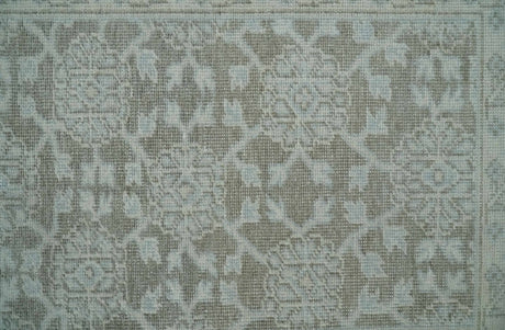 2x3 Hand Knotted Gray, Ivory and Silver Traditional Persian Oushak Wool Rug | N6323-Area Rug-Parc Decor