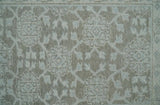 2x3 Hand Knotted Gray, Ivory and Silver Traditional Persian Wool Rug