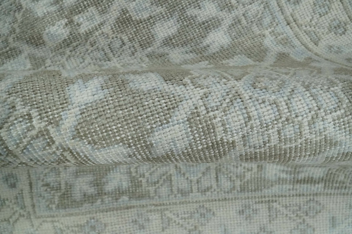 2x3 Hand Knotted Gray, Ivory and Silver Traditional Persian Wool Rug