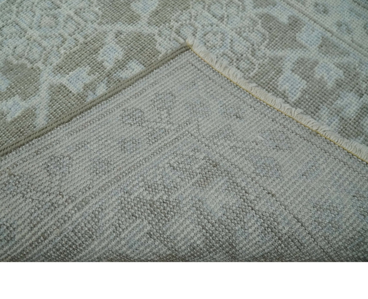 2x3 Hand Knotted Gray, Ivory and Silver Traditional Persian Wool Rug