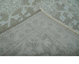 2x3 Hand Knotted Gray, Ivory and Silver Traditional Persian Wool Rug