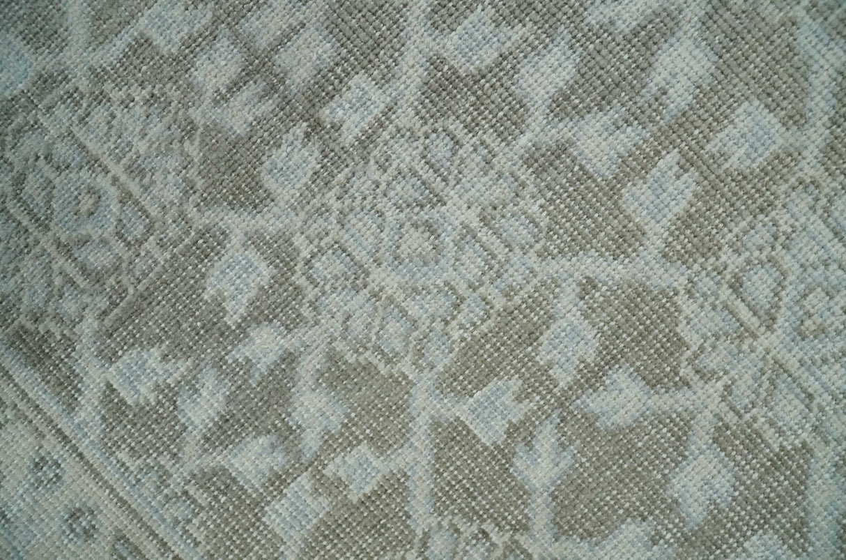 2x3 Hand Knotted Gray, Ivory and Silver Traditional Persian Wool Rug