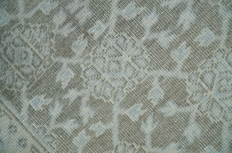 2x3 Hand Knotted Gray, Ivory and Silver Traditional Persian Wool Rug