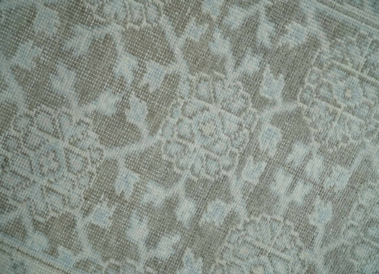 2x3 Hand Knotted Ivory and Gray Traditional Persian Wool Rug