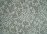 2x3 Hand Knotted Ivory and Gray Traditional Persian Wool Rug