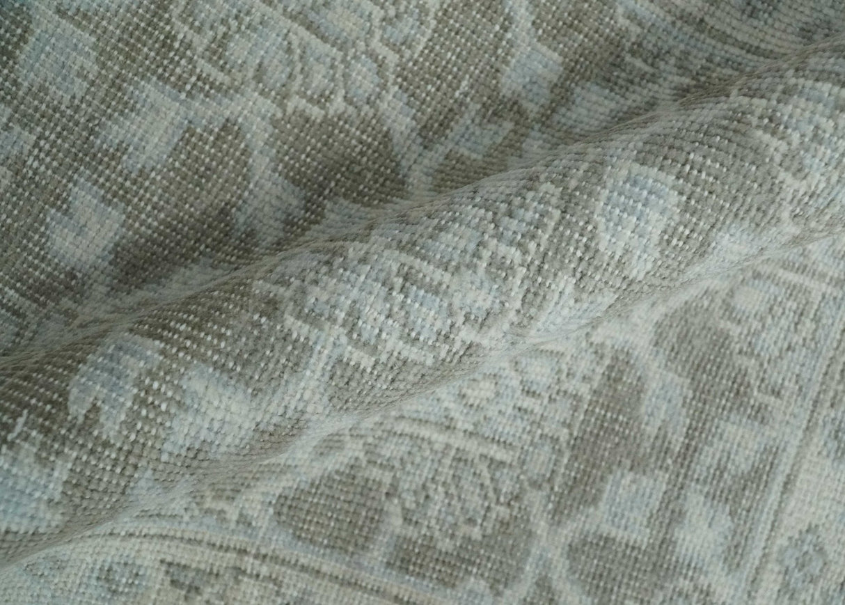 2x3 Hand Knotted Ivory and Gray Traditional Persian Wool Rug