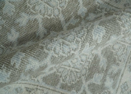2x3 Hand Knotted Ivory and Gray Traditional Persian Wool Rug