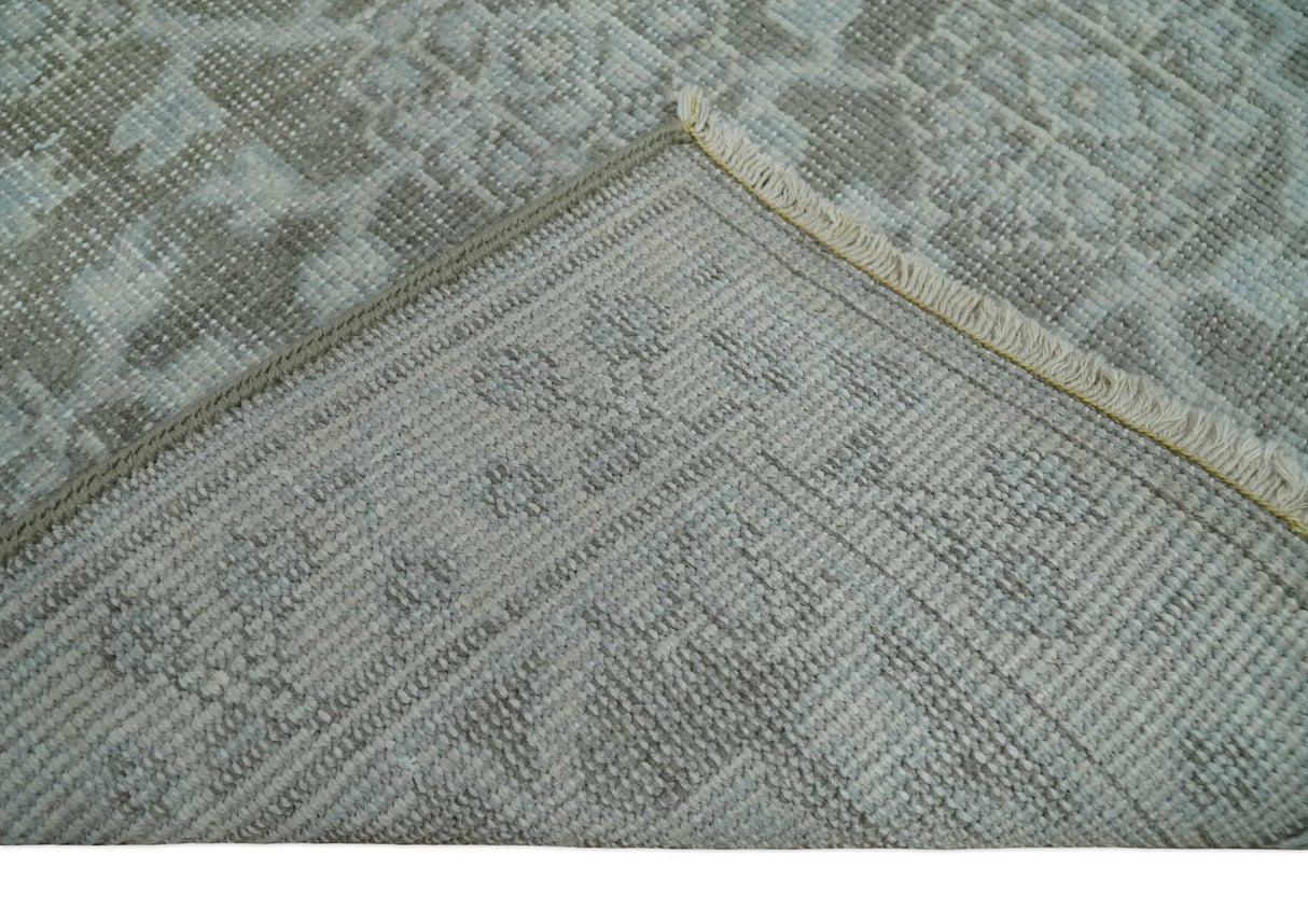 2x3 Hand Knotted Ivory and Gray Traditional Persian Wool Rug