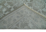 2x3 Hand Knotted Ivory and Gray Traditional Persian Wool Rug