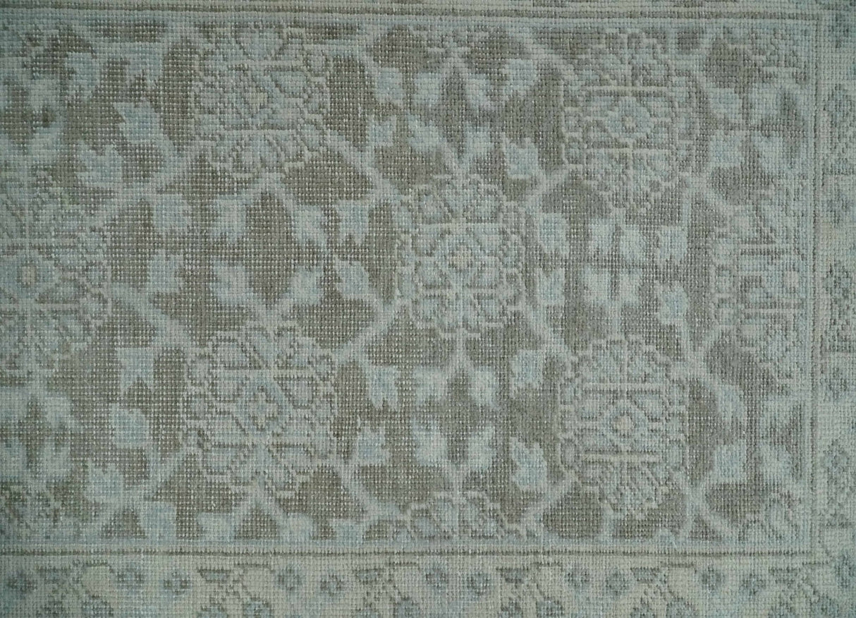 2x3 Hand Knotted Ivory and Gray Traditional Persian Wool Rug
