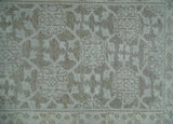 2x3 Hand Knotted Ivory and Gray Traditional Persian Wool Rug