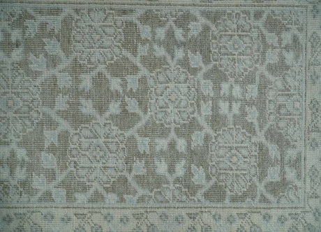 2x3 Hand Knotted Ivory and Gray Traditional Persian Wool Rug