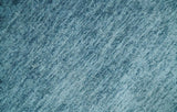 2x3 Hand Woven Modern Solid Blue Wool Rug