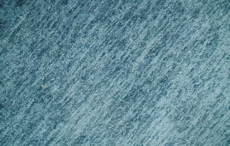 2x3 Hand Woven Modern Solid Blue Wool Rug