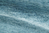 2x3 Hand Woven Modern Solid Blue Wool Rug