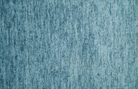2x3 Hand Woven Modern Solid Blue Wool Rug