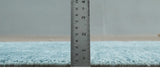 2x3 Hand Woven Modern Solid Blue Wool Rug