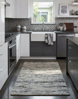 2x3 Modern Abstract Charcoal and Silver Hand Loom Art Silk Rug